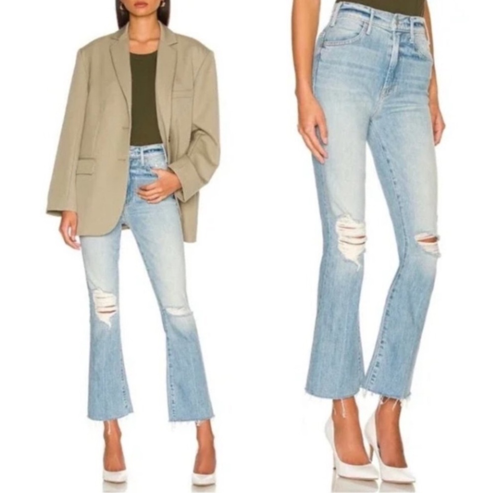 NWT Mother The Hustler Ankle Fray in Rope's End 28 Blue